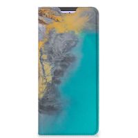 Xiaomi Redmi Note 10 Pro Standcase Marble Blue Gold - thumbnail