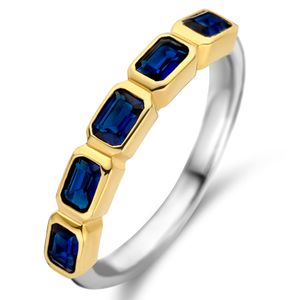 TI SENTO-Milano 12274BY Ring zilver-kleursteen goud- en zilverkleurig-blauw