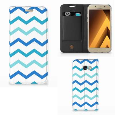 Samsung Galaxy A5 2017 Hoesje met Magneet Zigzag Blauw