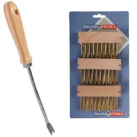 Onkruidborstels voor voegen en onkruidsteker set