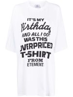 VETEMENTS t-shirt Birthday à imprimé graphique - Blanc - thumbnail