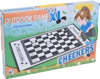 Free and Easy damspel junior 80 x 65 cm vilt zwart/wit Free and Easy damspel junior 80 x 65 cm vilt zwart/wit