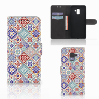 Samsung Galaxy A8 Plus (2018) Bookcase Tiles Color