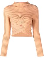 Stella McCartney pull en maille à découpes - Orange