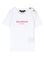 Balmain Kids t-shirt à logo imprimé - Blanc - thumbnail