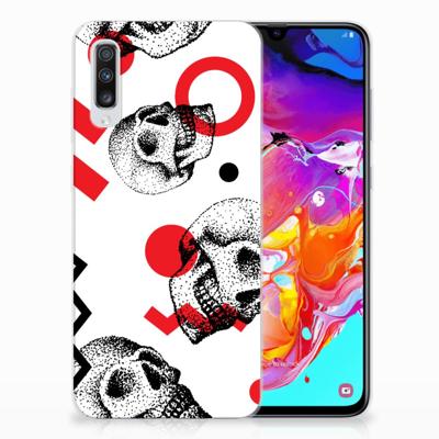 Silicone Back Case Samsung Galaxy A70 Skull Red Silicone Back Case Samsung Galaxy A70 Skull Red