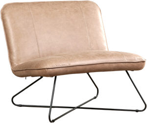 Taupe leren industriële fauteuil zonder armleuning Smile - Vintage Leer Taupe (taupe leer)