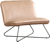 Taupe leren industriële fauteuil zonder armleuning Smile - Vintage Leer Taupe (taupe leer)