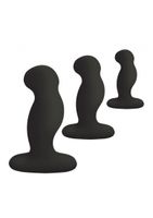 ANAL STARTER KIT 3 Solid Sillicone Anal Plugs - Black