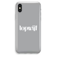 Topwijf Grijs Wit: iPhone XS Max Transparant Hoesje