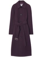 Burberry manteau ceinturé à simple boutonnage - Violet