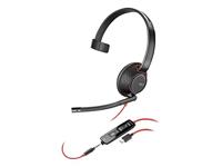 Plantronics - 207577-03 Blackwire C5210 headset - mono - USB type A - bedraad - 20 Hz - 20 kHz - over-the-head - monaural - Supra-Aural - Noise Cancelling microfoon