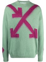 Off-White pull Arrows en intarsia - Vert - thumbnail