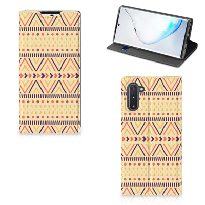 Samsung Galaxy Note 10 Hoesje met Magneet Aztec Yellow Samsung Galaxy Note 10 Hoesje met Magneet Aztec Yellow