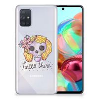 Silicone Back Case Samsung Galaxy A71 Boho Skull - thumbnail