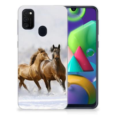 Samsung Galaxy M21 | M30s TPU Hoesje Paarden Samsung Galaxy M21 | M30s TPU Hoesje Paarden