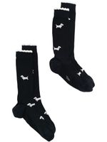 Thom Browne chaussettes à bords festonnés - Bleu