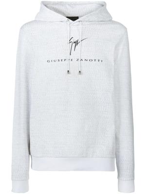 Giuseppe Zanotti Hoodie met logoprint - Wit