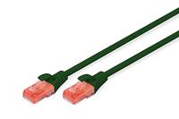 DIGITUS LAN kabel Cat 6 - 0,5m - CCA netwerkkabel Met RJ45 - U/UTP Niet Afgeschermd - Compatibel met Cat-6A & Cat-5e - Groen