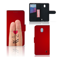 Nokia 1 Plus Wallet Case met Pasjes Liefde - Origineel Romantisch Cadeau - thumbnail