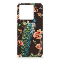 Xiaomi 13T TPU Hoesje Pauw met Bloemen