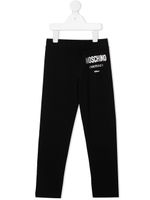 Moschino Kids legging à logo imprimé - Noir