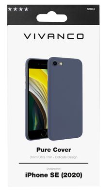 Vivanco Pure Backcover Apple iPhone SE (2. Generation), iPhone SE (3. Generation) Blauw