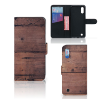 Samsung Galaxy M10 Book Style Case Old Wood