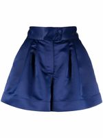 STYLAND short en satin à taille haute - Bleu