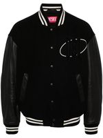 Diesel veste bomber à patch logo - Noir