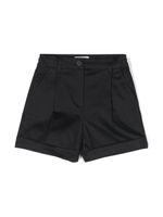 Moschino Kids short en coton à pinces - Noir