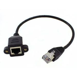 RJ45 Male naar Female chassis cable, 20cm