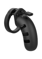 Model 21 - Chastity - 4.5" - Silicone Cock Cage - Black - thumbnail