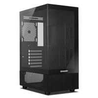 NOX XTREME PRODUCTS HUMMER VISION BLACK - Semitower ATX | M-ATX, Zij- en voorruit van gehard glas, Ruimte voor 5 ventilatoren, Compatibel met grafische kaarten tot 300mm, USB 3.0, Zwart