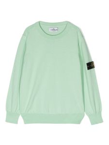 Stone Island Junior sweat en coton à patch logo - Vert