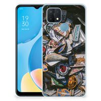 OPPO A15 Siliconen Hoesje met foto Badges - thumbnail