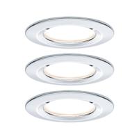 Paulmann Nova Inbouwlamp voor badkamer Set van 3 stuks LED LED 18 W IP44 Chroom (glanzend) - thumbnail