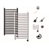 Elektrische Design Radiator Sanicare Plug En Play Qubic 126.4 x 60 cm Chroom Thermostaat Chroom 565 Watt Sanicare