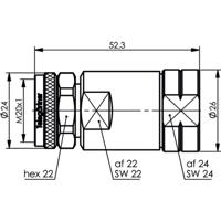 Telegärtner J01440A3005 J01440A3005 F-connector Stekker, recht 50 Ω 1 stuk(s)