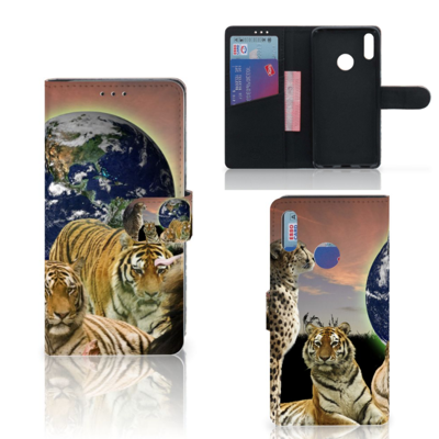 Huawei Y7 Pro | Y7 Prime (2019) Telefoonhoesje met Pasjes Roofdieren Huawei Y7 Pro | Y7 Prime (2019) Telefoonhoesje met Pasjes Roofdieren