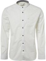 Shirt, l/sl, granddad, allover prin white