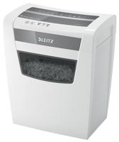 Leitz IQ Home Office S papierversnipperaar, capaciteit 9-8 vellen (70-80 g/m²), snijdt deeltjes, veiligheidsniveau P4, afvalcontainer van 15 liter, shredder, wit, 80360000