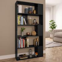 vidaXL Boekenkast/kamerscherm 80x24x159 cm spaanplaat zwart