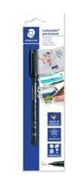 Staedtler Lumocolor 313-9 BK-1 Permanent marker Zwart Watervast: Ja