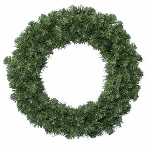 Groene dennenkrans 60 cm kerstversiering deurkransen   -