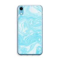 Waterverf blauw: iPhone XR Transparant Hoesje