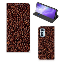 OPPO Find X3 Lite Flip Style Cover Koffiebonen - thumbnail