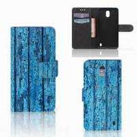 Nokia 2 Book Style Case Wood Blue - thumbnail