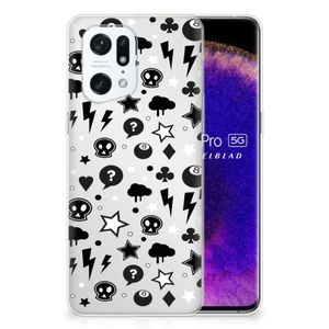 Silicone Back Case OPPO Find X5 Pro Silver Punk