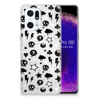 Silicone Back Case OPPO Find X5 Pro Silver Punk - thumbnail